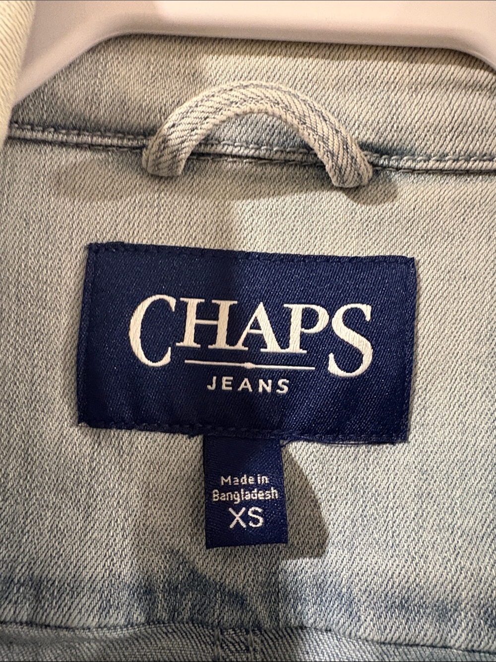 Chaps Pale Denim Trucker Jacket - Faded Light Blue - Picture 3 of 5